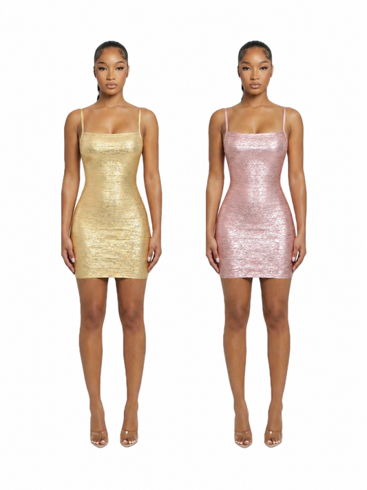 Metallic Girl Bandage Dress