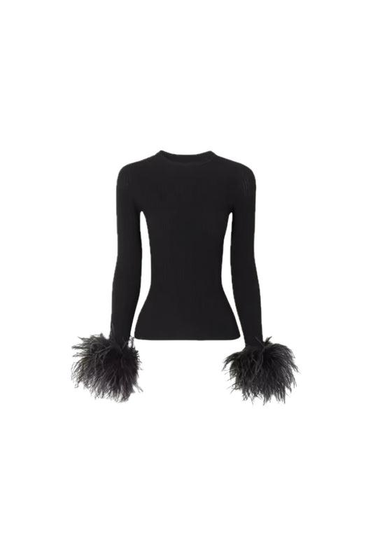 Riche Ostrich Top